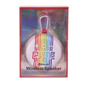 Colorways Rainbow Wireless Portable Speaker Bluetooth White Lightweight Pride